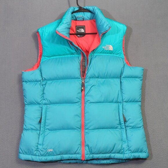 The North Face Vest Women's XL Blue Nuptse 700 Puffer Down Jacket Winter Outdoor - Picture 2 of 12